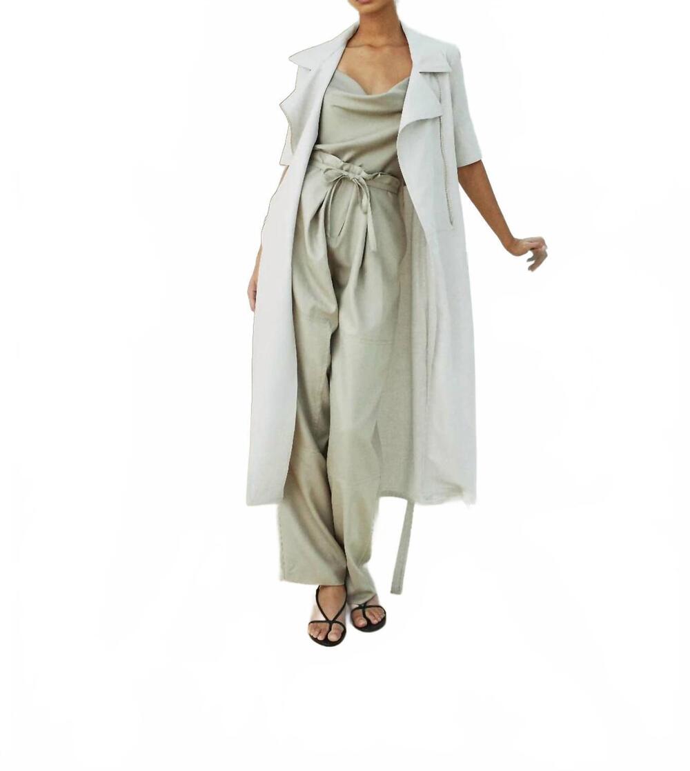 NEW YIGAL AZROUEL eve trench coat in beige